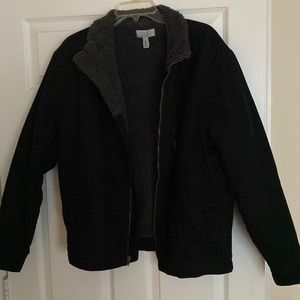 Black Sherpa Lined Jacket